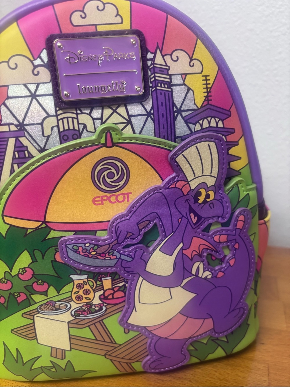 1. Disney Parks Loungefly Backpack - Figment - Picture 2 of 6
